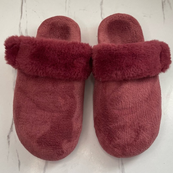 Vionic pink faux fur women's slippers size 5 - Picture 4 of 11